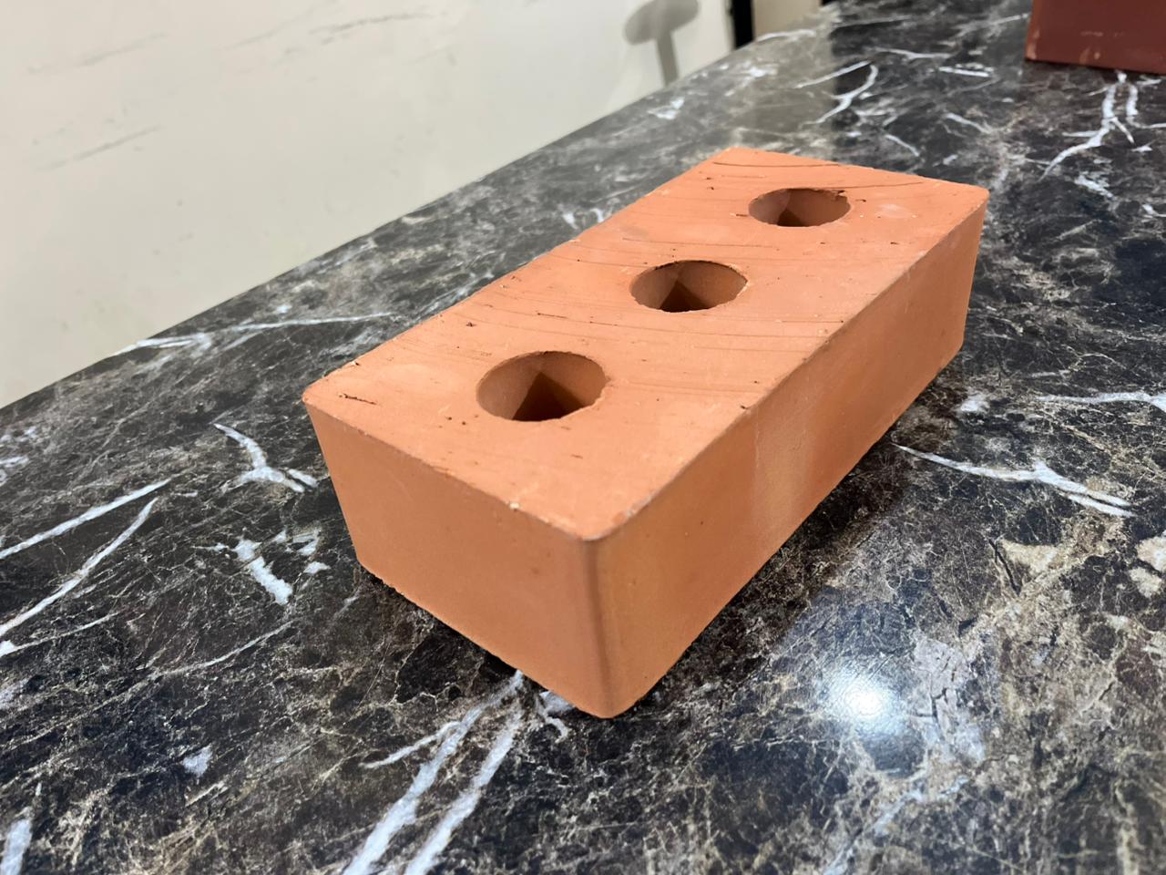 3 Hole Fine Red Wire Cut Bricks